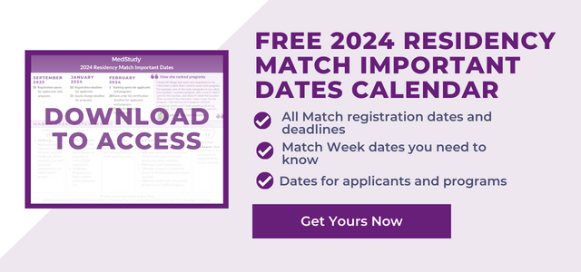 Download a FREE 2024 Residency Match Important Dates calendar