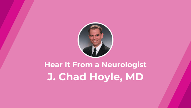 hear it from a neurologist on a pink background