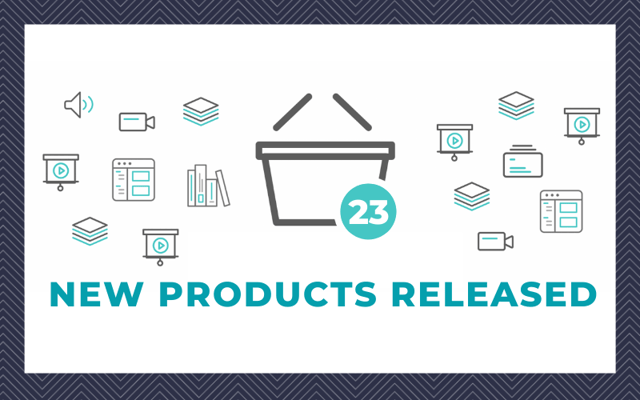new products released in 2021 was 23 on a dark blue background 