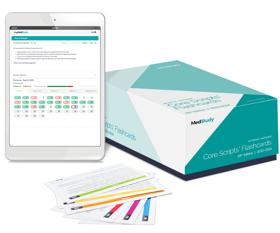 internal medicine core scripts flashcards in print and digital