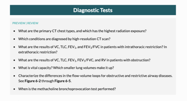 pulmonary medicine free trial preview review questions