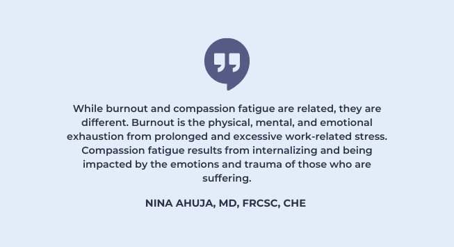 physician burnout vs compassion fatigue