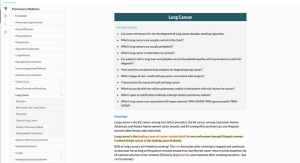 pulmonary medicine free trial topics